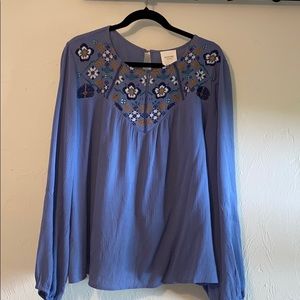 Beautiful embroidered top from Francesca’s